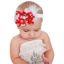 Рождественская одежда для маленьких девочек повязка на голову, Детские аксессуары для волос с галстуком для маленького новорожденного Головные уборы головной убор повязка для волос подарок для детей ясельного возраста повязка с бантом из ленты на каблуке