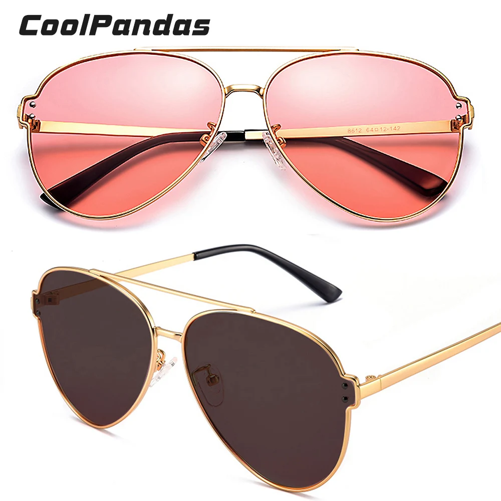 CoolPandas дизайн Пилот солнцезащитные очки для женщин Поляризованные океан Розовый объектив обесцвечивание HD фотохромные женские мужские безопасные очки для вождения
