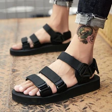 Мужские сандалии; Sandalias Hombre; сандалии-гладиаторы для мужчин; летняя пляжная обувь в римском стиле; Вьетнамки; мужские шлепанцы на плоской подошве; шлепанцы