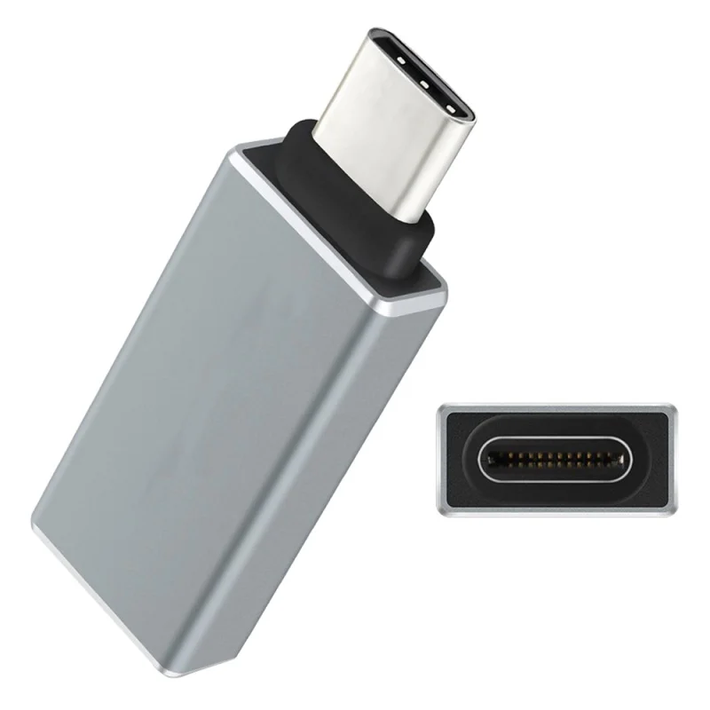 Адаптер USB C type C USB 3,1 A USB 3,0 type A конвертер «Папа-мама» серый