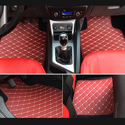 Red wine Коврик для вспышки Универсальный автомобильный коврик для Toyota Corolla Camry Rav4 Auris Prius Yalis Avensis Alphard 4Runner Hilux highlander foot - Название цвета: Red wine