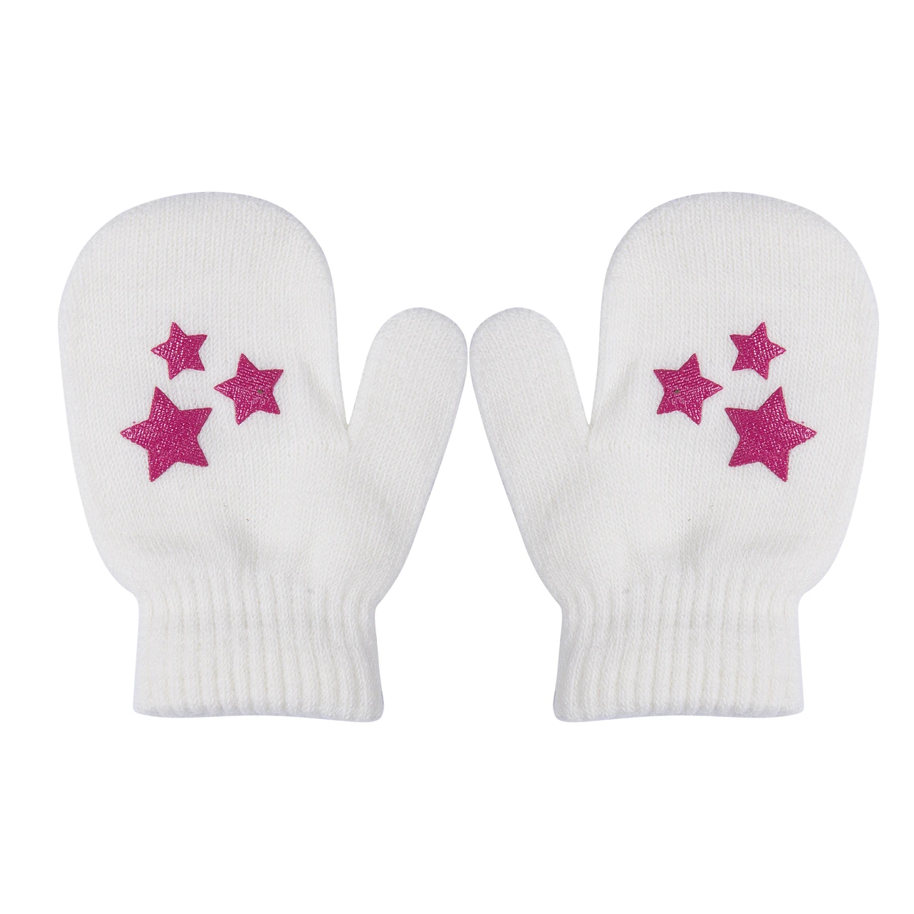 Pudcoco Winter Gloves Cute Baby Knitting Warm Soft Gloves Kids Boys Girls Candy Colors Mittens Unisex Hot Sale - Цвет: White