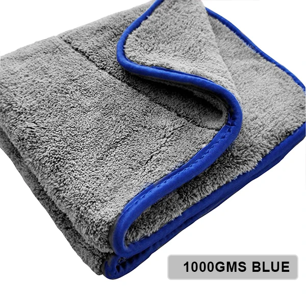 Автомойка 1200GSM, полотенце из микрофибры для мытья автомобиля, ткань для Сушки автомобиля, толстая тряпка для мытья автомобиля, ткань для ухода за автомобилями, кухонной машиной тряпка для авто микрофибра для автомоб - Цвет: 1000GSM Blue
