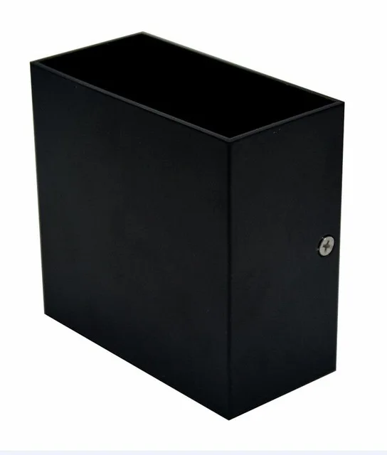 black Cube COB светодиодный настенный светильник для внутреннего освещения современное Домашнее освещение украшение бра алюминиевая лампа 6 Вт 85-265 в для ванной коридора - Испускаемый цвет: black