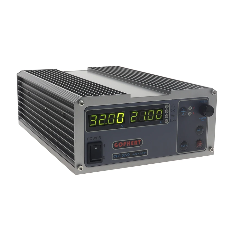 CPS 3220 импульсный источник питания 0-32V 0-20A 0,01 V/0.01A 110 V/220 V прецизионный цифровой Регулируемый источник питания постоянного тока Goffett Lab
