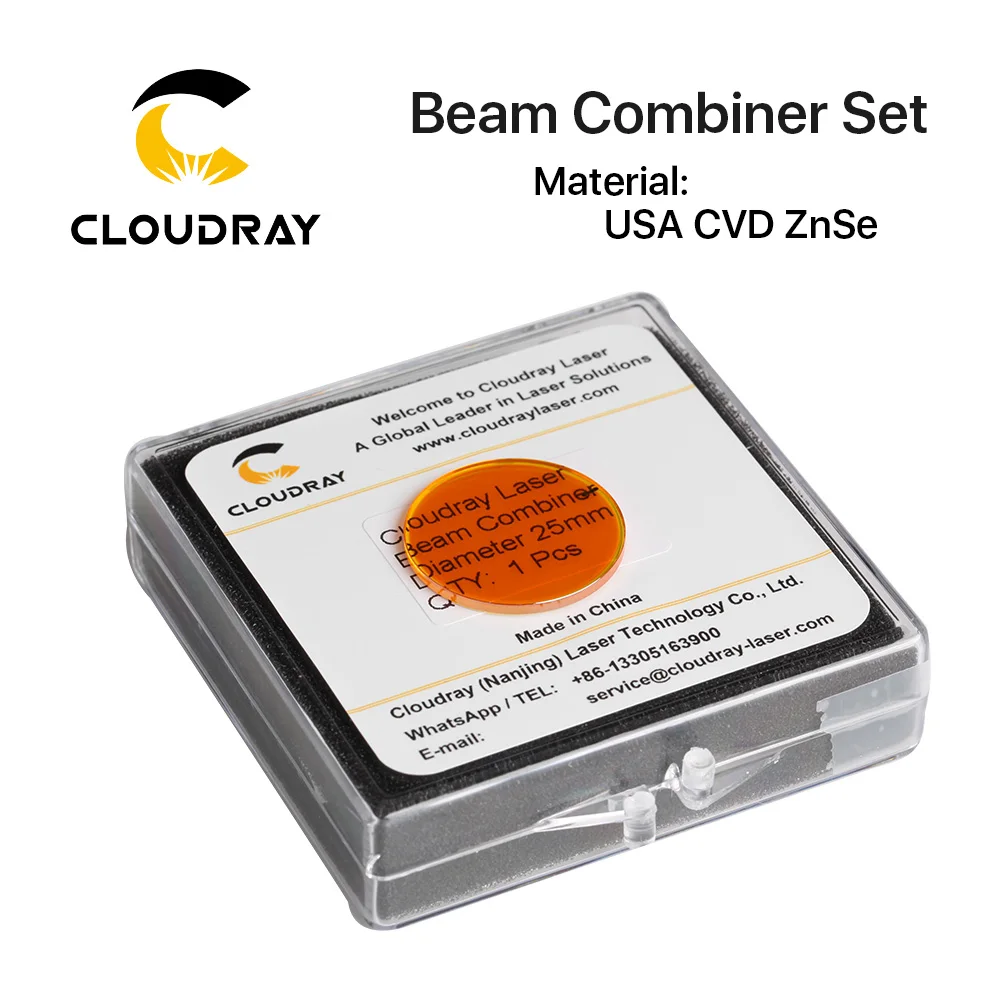 Online Cloudray Strahl Combiner Set 20 25mm ZnSe Laserstrahl Kombinierer + Montieren + Laser Pointer für CO2 Laser gravur Schneiden Maschine