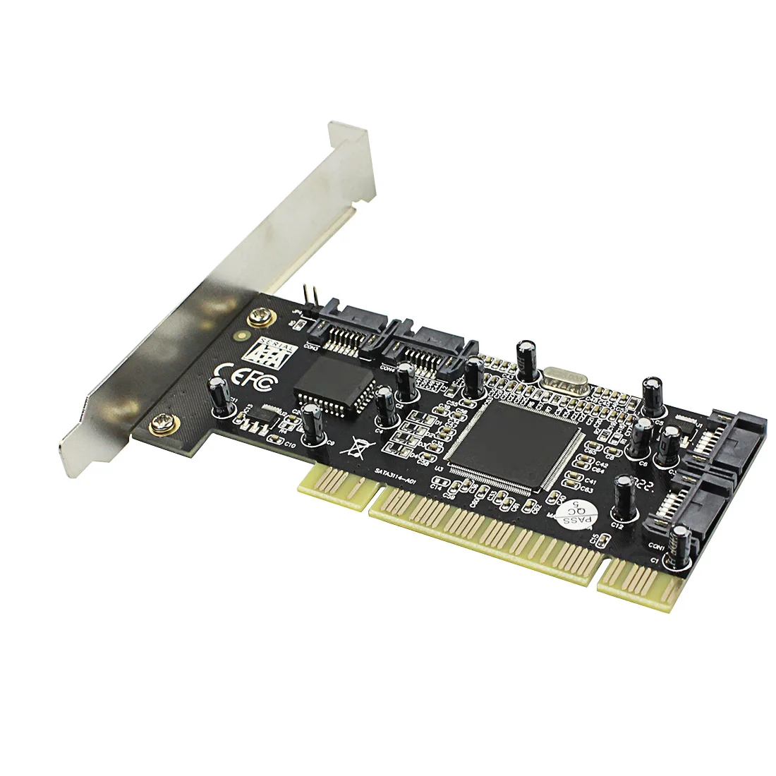 Компьютер PCI Add on Card 4 порта SATA для Sil 3114 чипсет RAID 1,5 Гбит/с плата контроллера расширения для PCI Стандартный 2,3 настольный компьютер