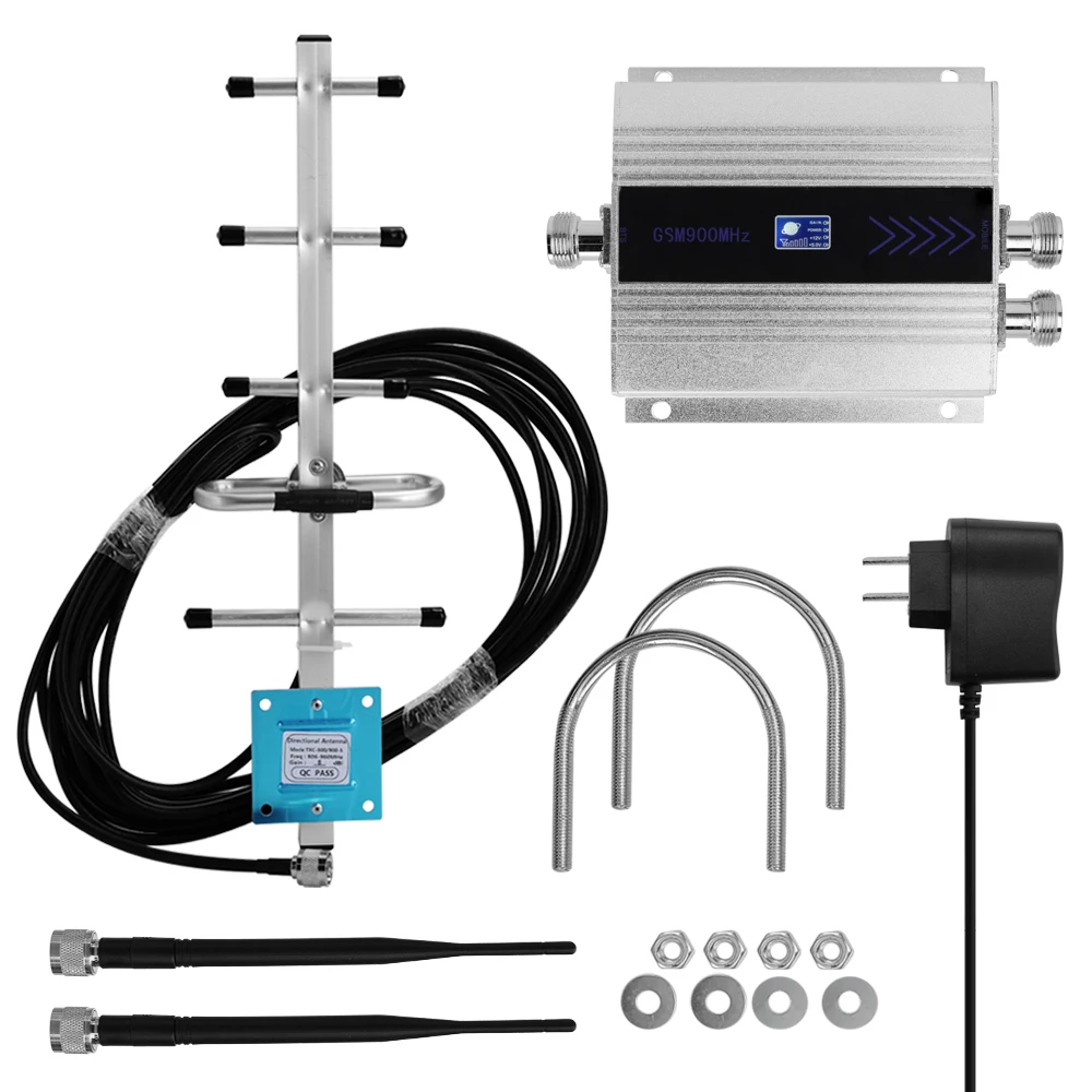 

Mini GSM Repeater 900MHz MOBILE PHONE Signal Repeater Booster Signal Amplifier Set with Yagi Antenna LCD Display
