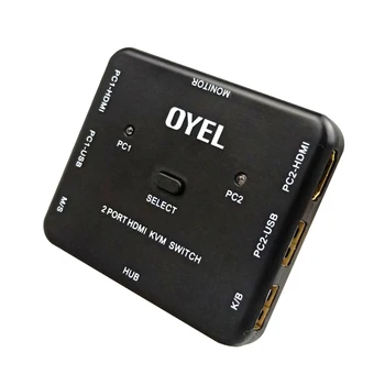 

Portable HDMI Switch High Speed Splitter Ultra HD Laptop Plug And Play Stable Bi Direction Converter Home 2 Ports Universal