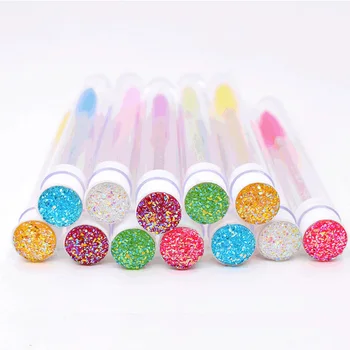 

Reusable Eyelash brush tube for Eyelash Extension Make up Brushes Disposable eyebrow brush Crystal Micro drill Separate tube