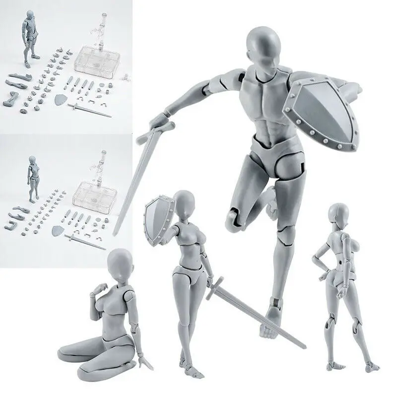 Drawing Figures for Artists Action Figure Model Human Mannequin Man Woman Kit