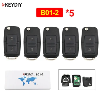 

5Pcs/Lot B01-2 Universal 2 Button Remote Control Car Key B5 Style for KD Key Programmer KD MINI KD900 KD900+ URG200 KD-X2