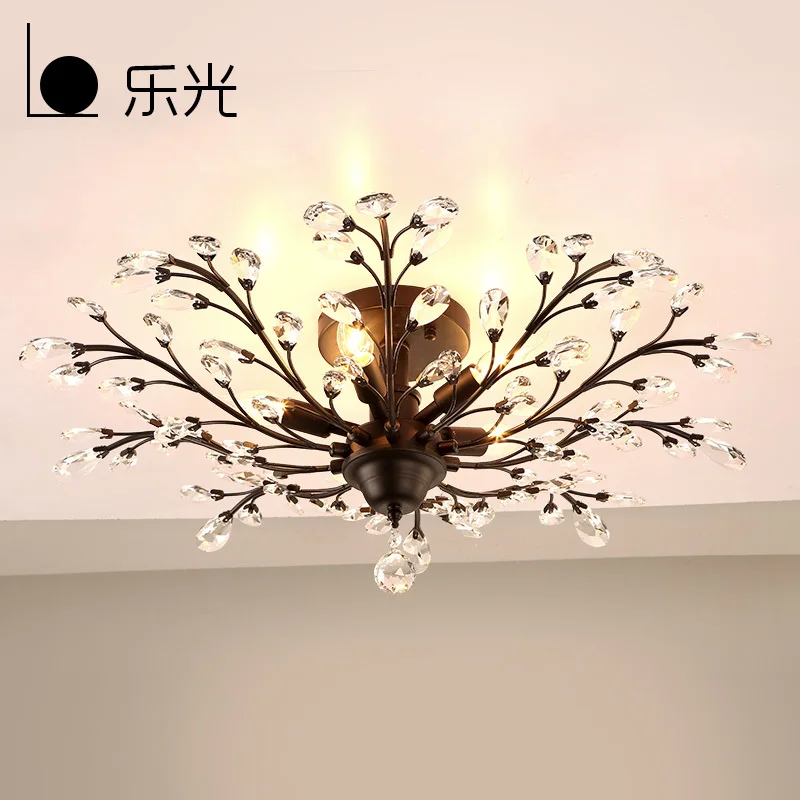 

Nordic Modern Crystal Ceiling Light Fixtures for Bedroom Kitchen Living Room Crystal Branches Style ceiling lamp