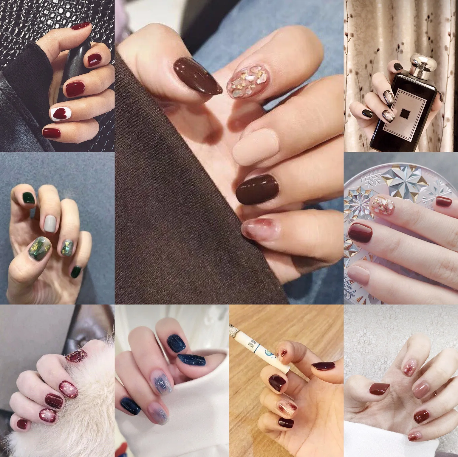 

Nail Art Fake Nails Tips False Press on With Glue Coffin Stick Designs Clear Display Set Full Cover Artificial Short Kiss French