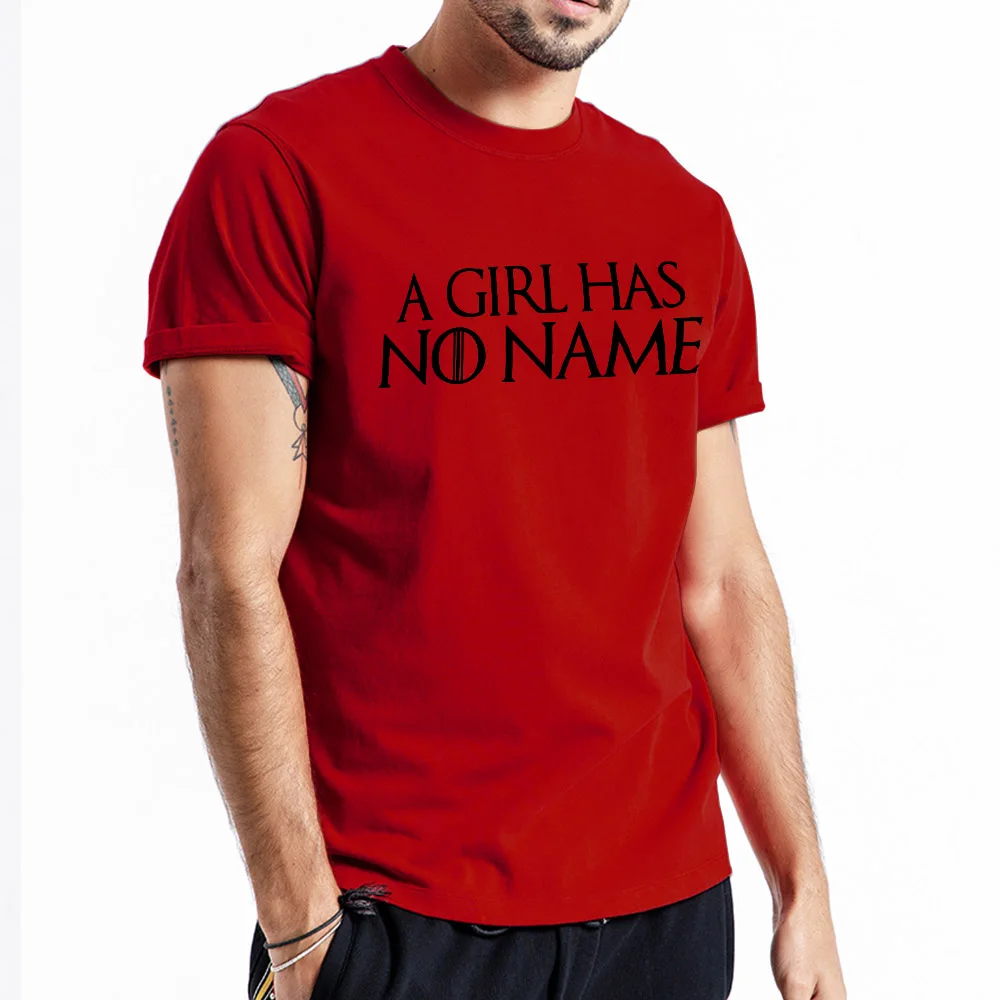 Футболка с надписью QIM A Girl Has No Name летняя футболка Game Of Thrones забавная Повседневная