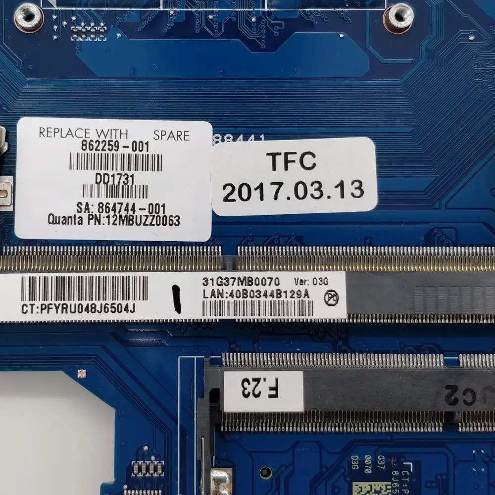 862259-601 862259-001 w 965M/4GB w i7-6700HQ DAG37AMB8D0 for HP OMEN NOTEBOOK 17-W018CA 17T-W000 PC