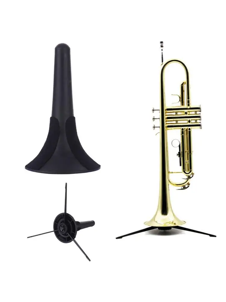 Portable Trumpet Stand Foldable Trumpet Tripod Holder Bracket Metal Brass With Detachable Folding Leg Instrument Accessories