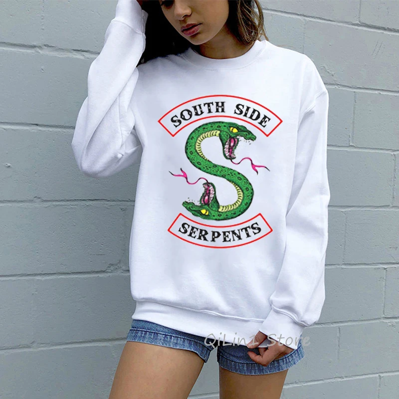 

Classic south side riverdale hoodie sweatshirts for women Serpents Snake Print oversize hoody ladies sweat femme moletom