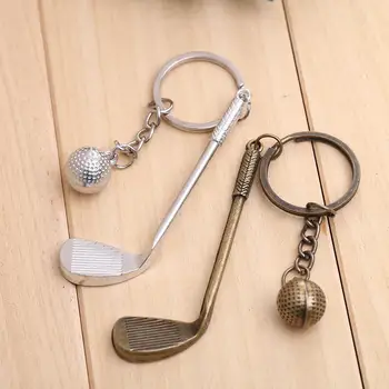 

Golf Keychain Present Bag Pendant Jewelry Accessories Alloy Brassie Model 3D Bag Keychain Key Chain Creative Ring Car