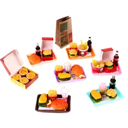 Miniatures pour maison de poupées Blythe et Barbie, jeu et mini accessoires, hamburger, bouteille de coca, glace, verres, restauration rapide, cuisine, en modèle réduit, 1/6 