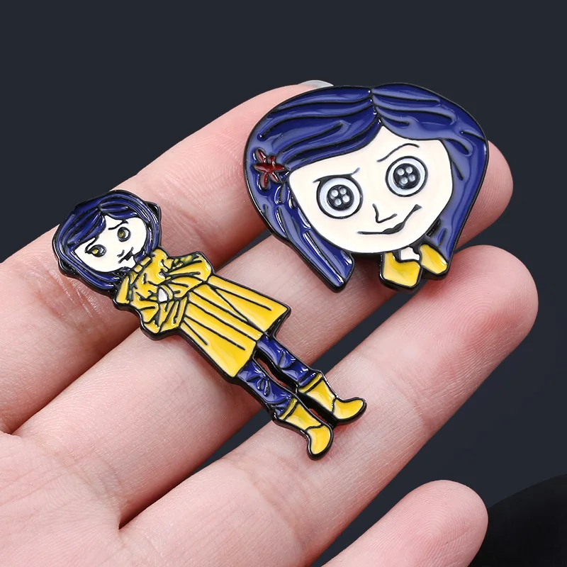 Брошь в виде секретной двери Coraline значок с изображением персонажа милое
