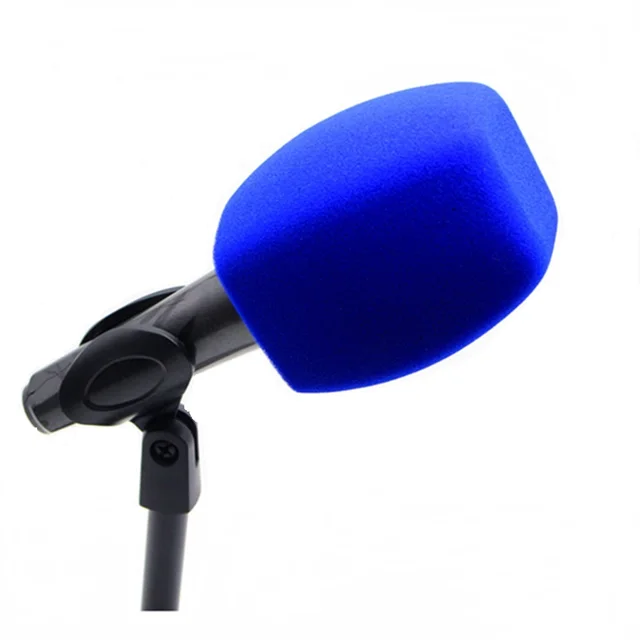 Personalizado Flocado Micrófono Esponja Impresión Logo Cubiertas Mic  Parabrisas Espuma Parabrisas Para Estaciones de TV Reporteros Entrevista  (negro)