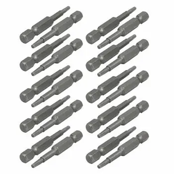 

H2.5 2.5mm Tip 1/4-inch Hexagon Shank Magnetic Hex Screwdriver Bit Gray 20pcs