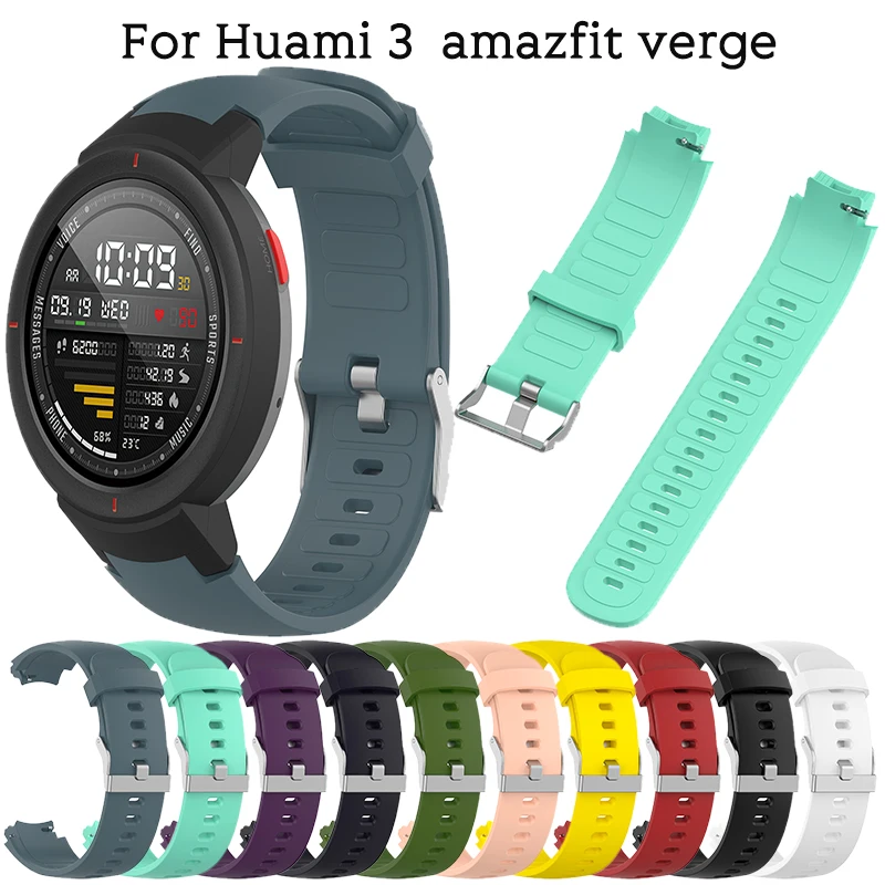 

Hero Iand Silicone watch strap For Xiaomi Huami Amazfit Verge sport Watchband for Xiaomi Huami 3 Amazfit verge Bracelet Straps