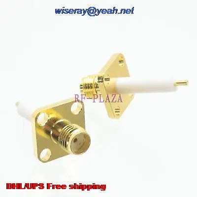 DHL/EMS 200 шт. разъем внутренний разъем SMA с 4 отверстиями фланец 18 мм PTFE паяльник Панель Крепление-A3