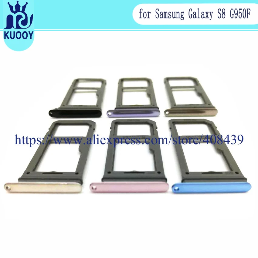 S8 Plus лоток для sim-карт для samsung Galaxy S8 S8P Micro SD карты SIM лоток двойной и один