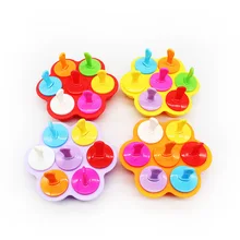 7 well silicone mini Popsicle mold Ice cream ball Lollipop Machine Popsicle mold Baby DIY food fruit milkshake ice cream mold
