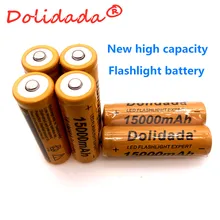 Абсолютно новая 18650 Батарея 3,7 V 15000 mAh перезаряжаемая литиевая батарея большой емкости батарея для фонарика