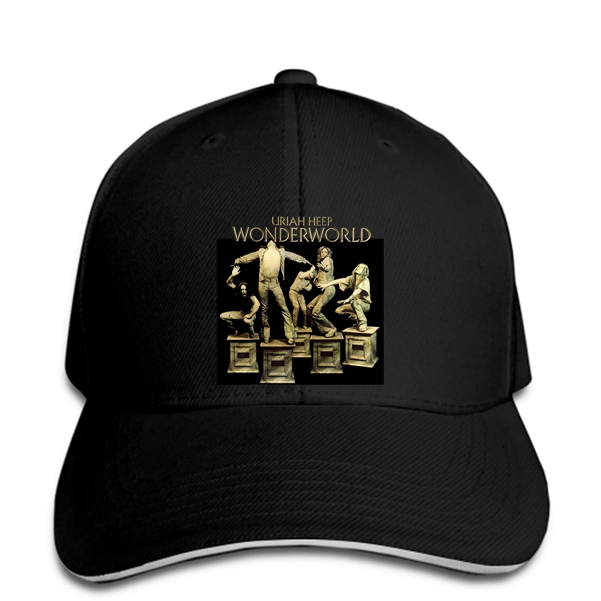 Новая популярная мужская черная бейсболка с альбомом Uriah Heep Wonderworld snapback