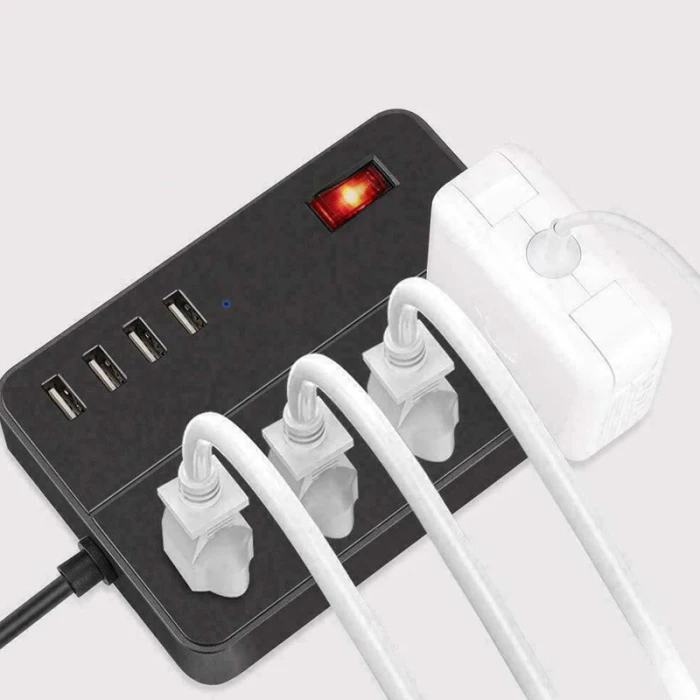 Удлинитель сетевого шнура с 4 портами usb для портативного дома США DC120