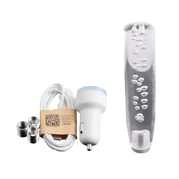 

LED Light Color Changing Crystal Bubble Car Gear Shifter Knob Stylish Manual Shifter Stick With 2 USB Interface Charger