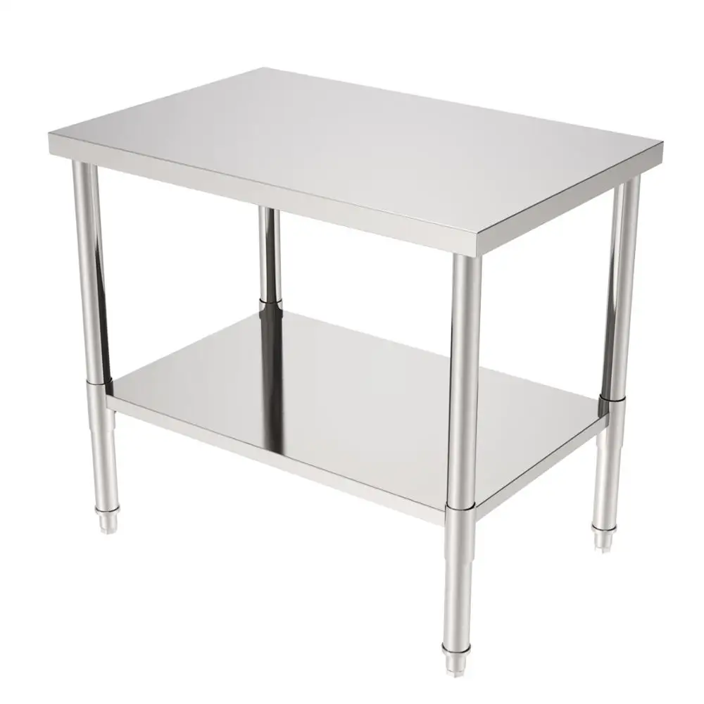 

Stainless Steel Galvanized Work Table High Quality Durable Material 60x90x80CM Without Back Board[US-Stock]