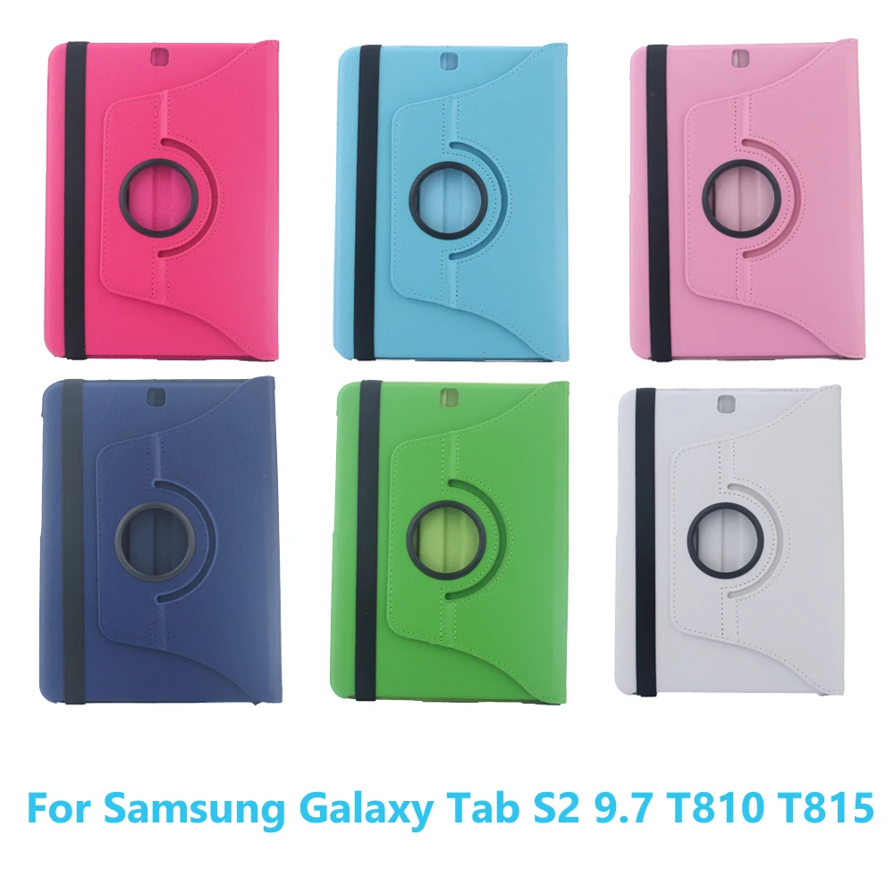 For Samsung Galaxy Tab S2 SM-T815 T810 T813 T819 PU Leather Stand Case For Galaxy Tab S2 9.7" Rotation Smart Tablet Smart Cover