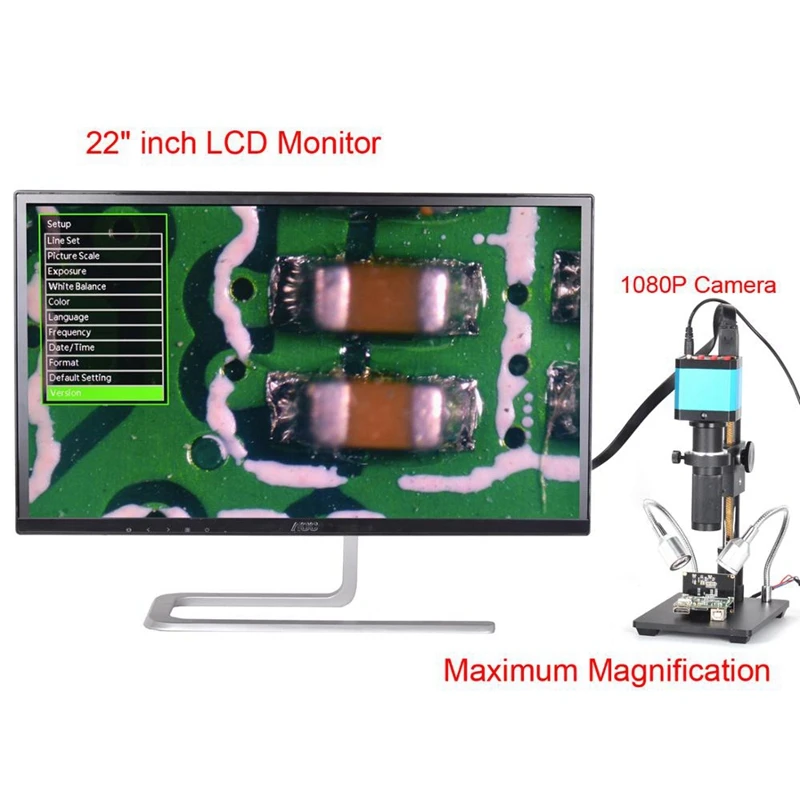 14Mp 1080P Hdmi Usb цифровая промышленная камера с Ccd c-креплением, адаптер для объектива, инспекционный стерео микроскоп, камера для пайки ПБК