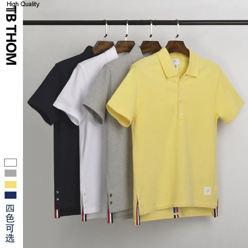 Мужские рубашки поло с короткими рукавами повседневные летние трех цветов