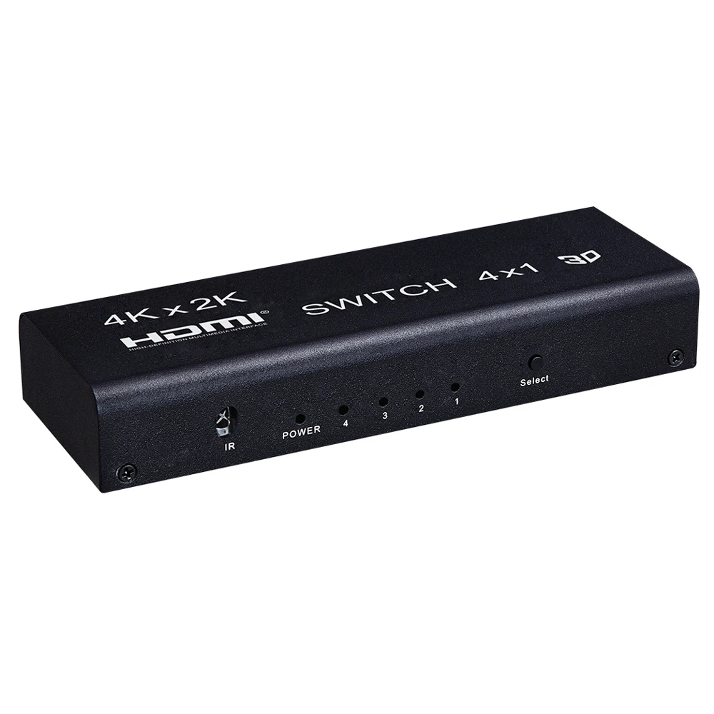 4K x 2K HDMI 스위치 4X1 3D 스위처 4in1 출력 독립 오디오 출력 3.5mm 헤드폰 섬유 동축, 1080P 4K PC-TV HDTV 스위치