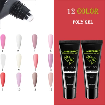 

Hot Sale Polygel Polish Nails Extension Building Acrylic Poly Gel Color Extension Glue UV LED Quick Builder Gel Nail Art