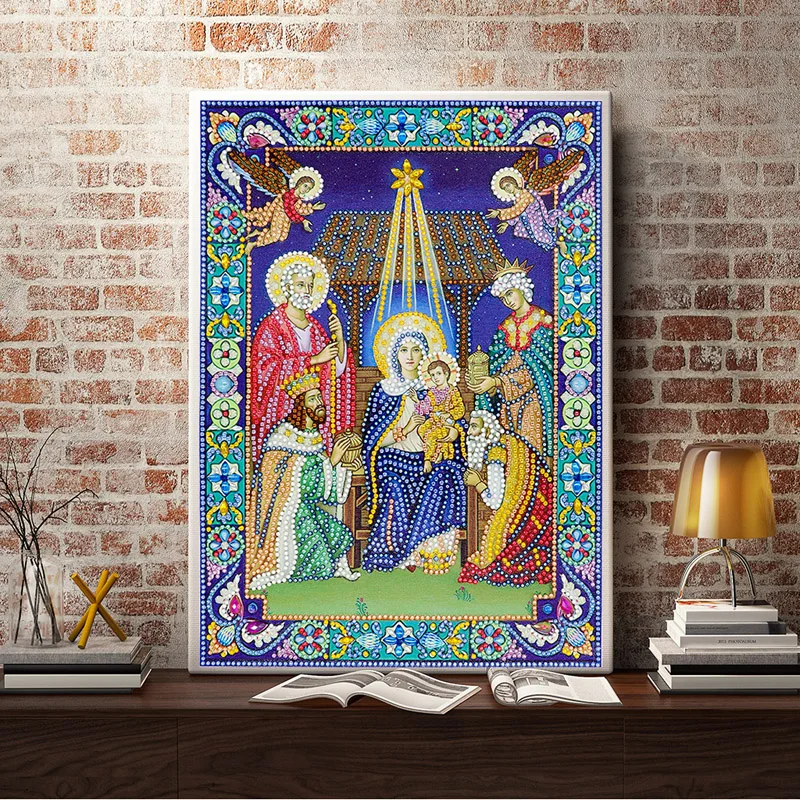 DIY 5D Diamond Embroidery Icon Series People Bead Diamond Painting Pearl Crystal Glass Mosaic Orthodox New Sale (2)