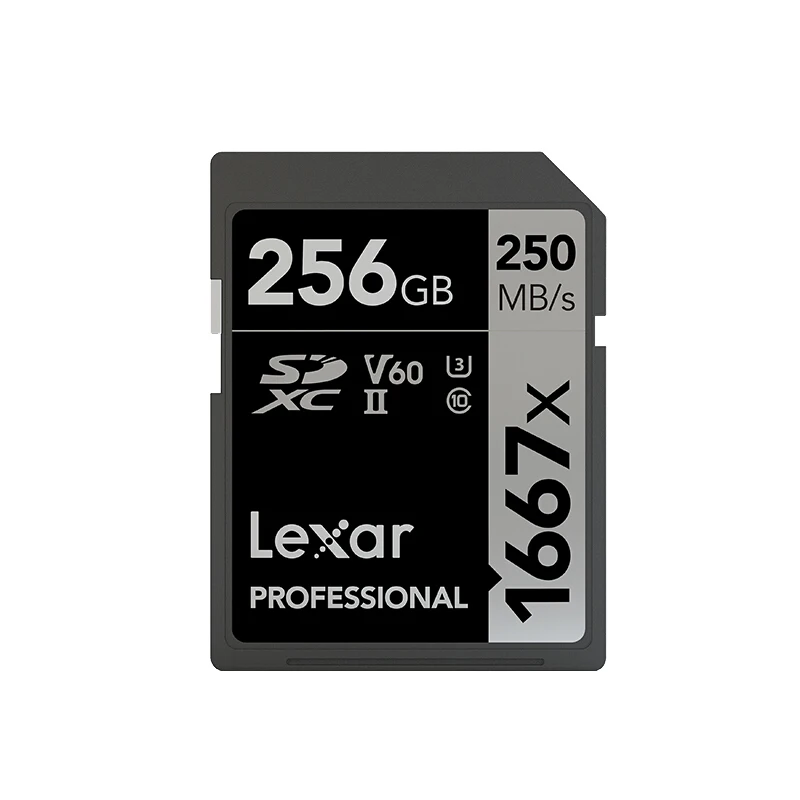 Оригинальная карта памяти Lexar Class10 250 м/с 64 Гб 128 ГБ 256 SD 1667X UHS II U3 SDHC 32 для цифровой