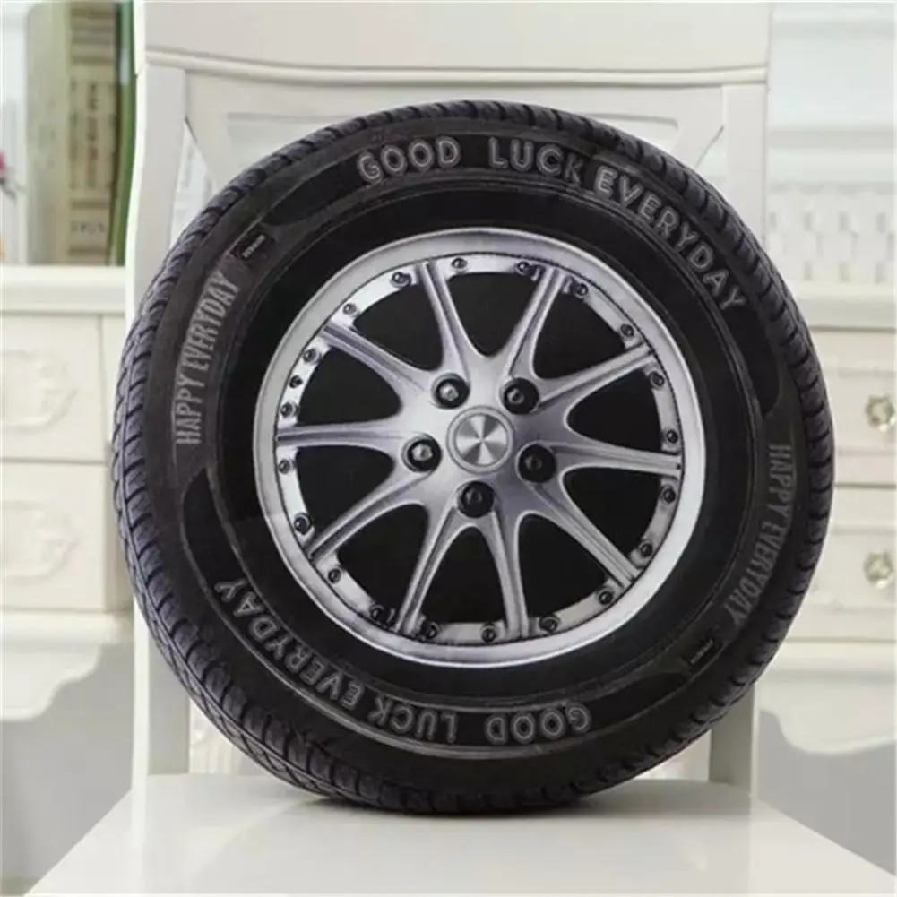 3D подушка для автомобильных колес, подушка для дивана, Подушка для стула, подушка для сидения, плюшевая подушка на удачу, Повседневная игрушка для шин, домашний декор