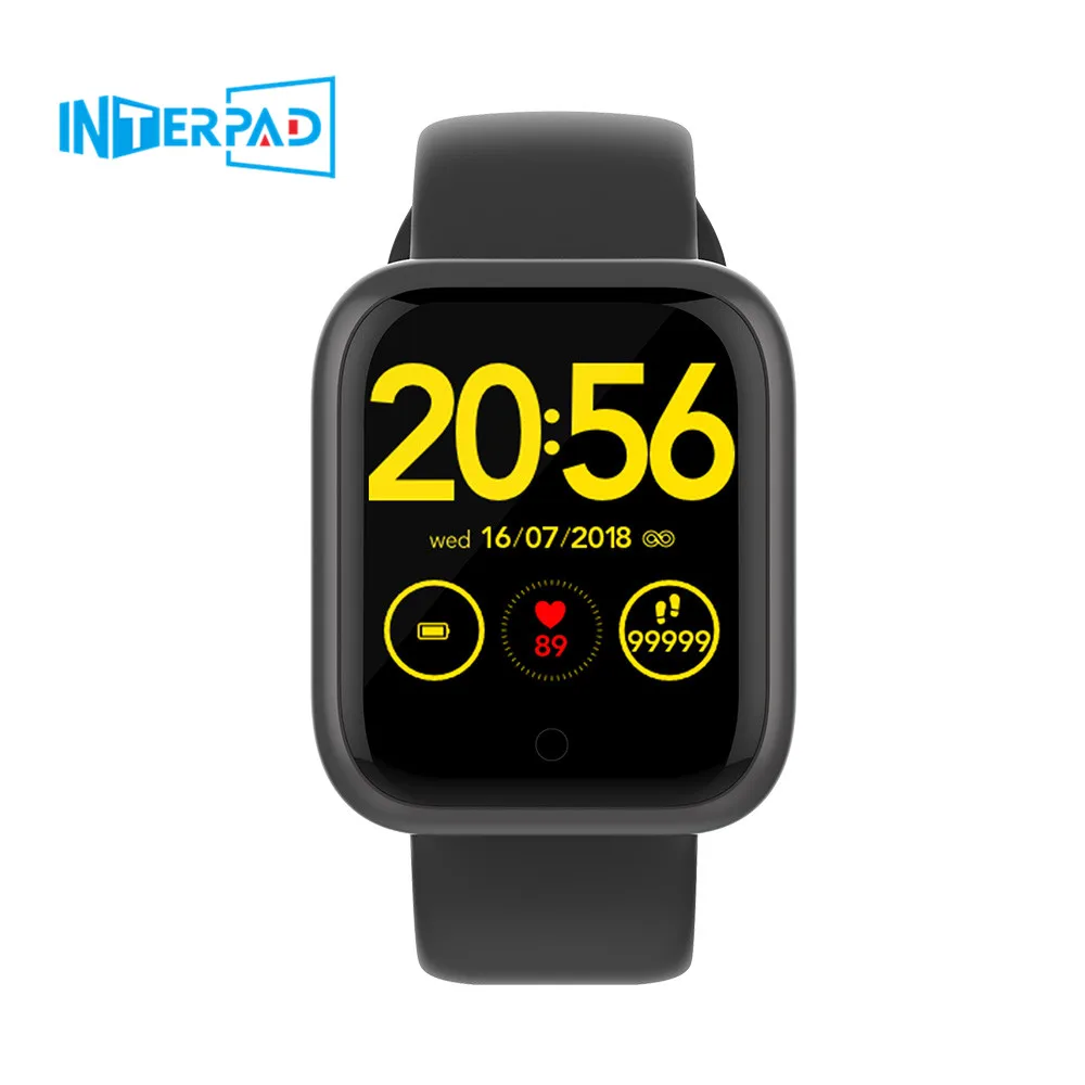 

Interpad GT1 Smart Braclet Waterproof Blood Pressure Remote Control Heart Rate Tracker Call Reminder Passometer For Android ios