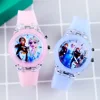 Flash Light Children Watches with Bracelet Silicone Strap Princess Elsa Frozen Sophia Girls Watch Student Clock reloj infantil 3
