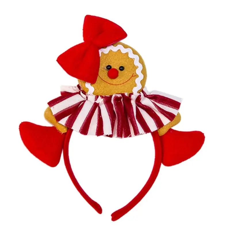 Рождественский обруч для волос для взрослых и детей с изображением колобка Санта Клауса; карнавальный костюм; повязка на голову с милым рисунком; праздничные вечерние подарки - Цвет: 2