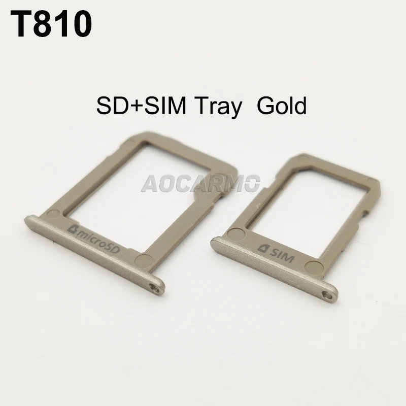 Phone Sim Tray Holder Aocarmo MicroSD Card Tray + Sim Card Slot Holder For Samsung GALAXY Tab S2 9.7 SM-T810 T815