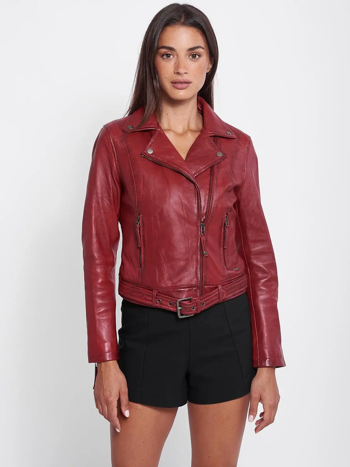 VAINAS European Brand Women Genuine leather jacket for women Real leather jacket Motorcycle jackets Biker jackets Nelly