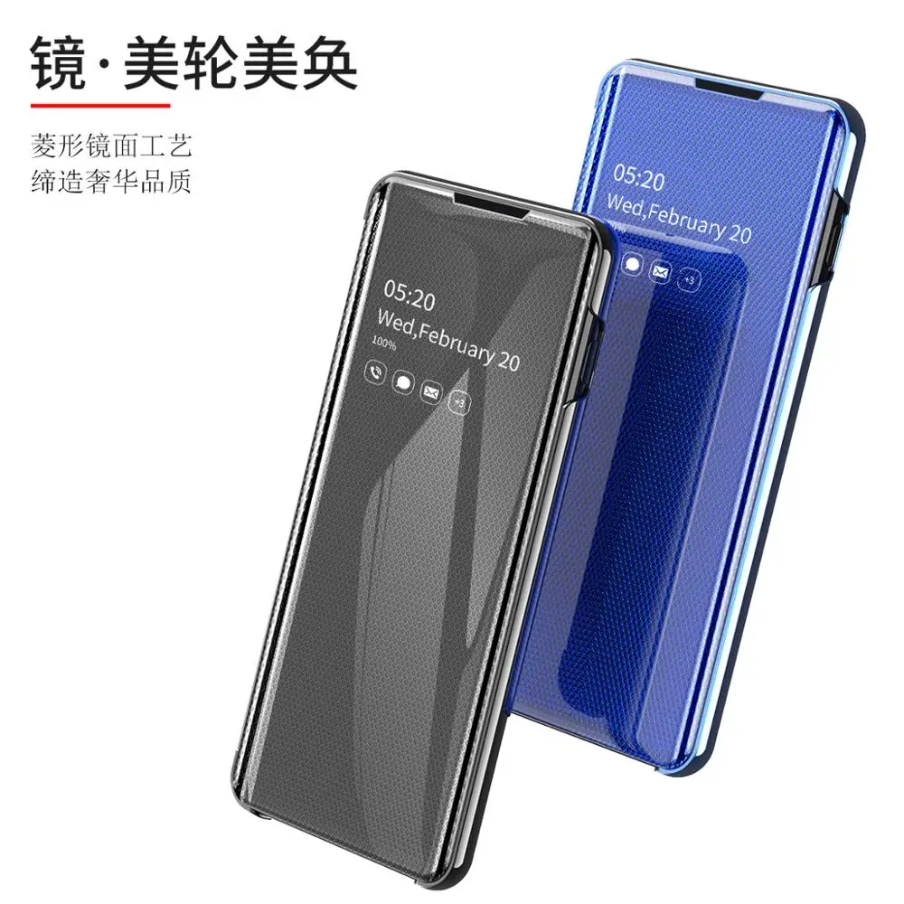 Зеркальные флип-Чехлы для Xiaomi Redmi Note 7 Pro с окошком и подставкой для Xiaomi Redmi Note 8 Pro Conque Capa